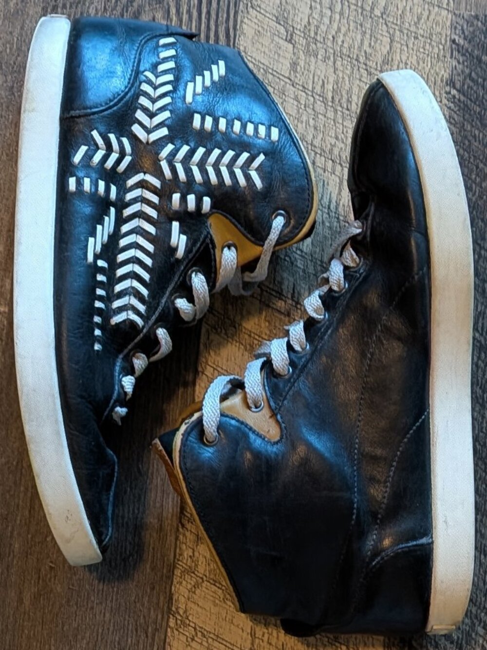 Alexander McQueen Puma Medius Leather Sneakers Black White Shoes
